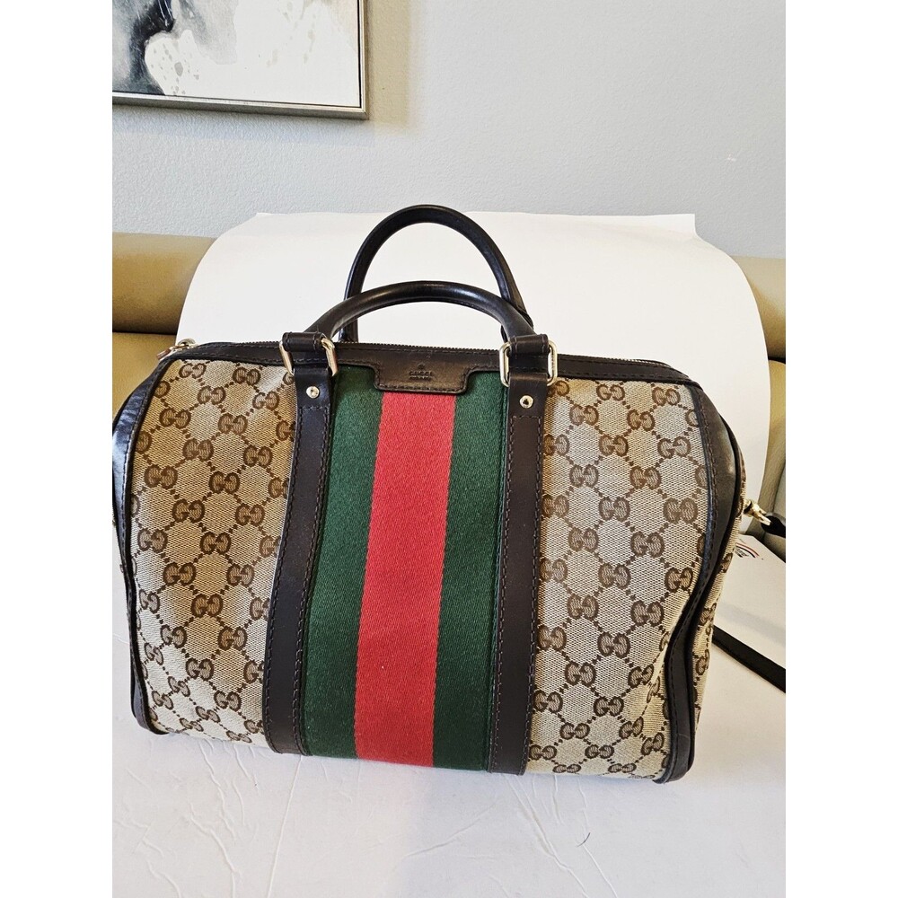Authentic Gucci Medium Canvas GG Crossbody Bag - Picture 2 of 16